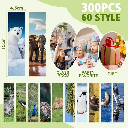 120 قطعة من العلامات المرجعية للحيوانات للأطفال، 60 تصميمًا لعلامات الكتب للطلاب، علامة كتاب لطيفة لمحبي الكتب، مجموعة علامات الكتب ذات الطابع الخاص للأطفال والطلاب هدية من المعلم in Saudi Arabia