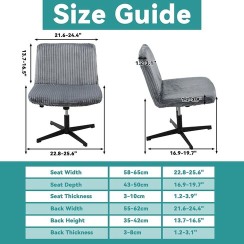 Criss Cross Chair Cover,Armless Chair Slipcover for Home & Office,Waterproof Armless Office Desk Chair Cover Furniture Protector in Saudi Arabia