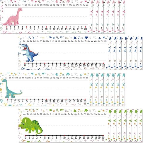 40 قطعة من لوحات أسماء الفصول الدراسية من Demissle، 4 تصميمات، علامات أسماء مكتبية، قابلة للمسح، وقابلة لإعادة الاستخدام، ديكورات للفصول الدراسية، مخطوطة تقليدية، ملصقات أسماء أبجدية مسطحة لمكتب المدرسة (أزرق فاتح، محيطي) in Kuwait