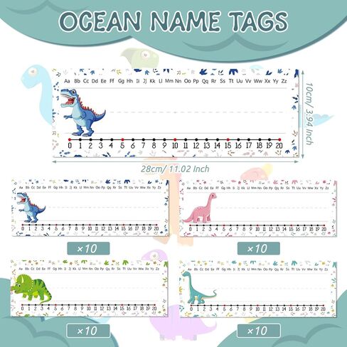 40 قطعة من لوحات أسماء الفصول الدراسية من Demissle، 4 تصميمات، علامات أسماء مكتبية، قابلة للمسح، وقابلة لإعادة الاستخدام، ديكورات للفصول الدراسية، مخطوطة تقليدية، ملصقات أسماء أبجدية مسطحة لمكتب المدرسة (أزرق فاتح، محيطي) in Kuwait