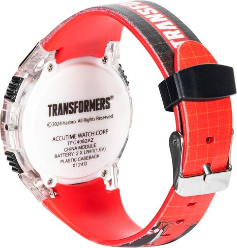 Transformers Kids Watch – LCD Display, Metallic Bezel, Adjustable Comfortable Strap, Collectible Tin – Perfect for Boys and Girls in Saudi Arabia