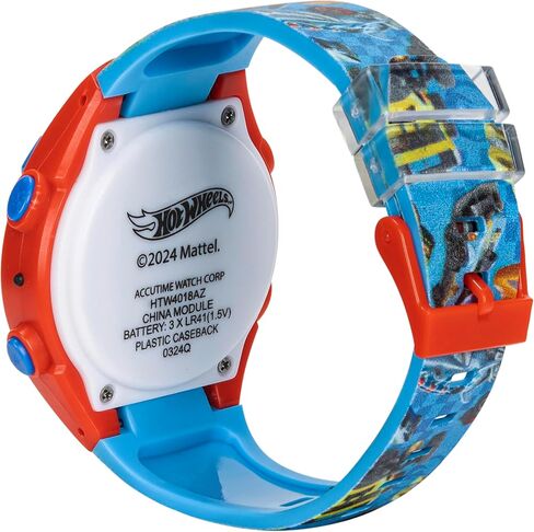 Hot Wheels Kids Watch – Rotating Dial Lights, LCD Display, Adjustable Comfortable Strap, Collectible Tin – Perfect for Boys and Girls in Saudi Arabia