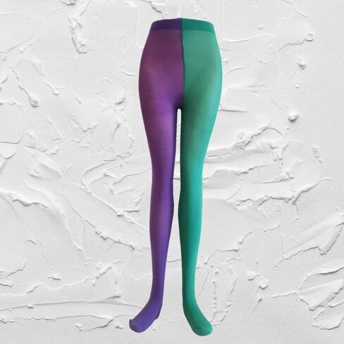 Mardi Gras Tights Purple Yellow Green Dance Leggings for Party Costume Supplies in Saudi Arabia