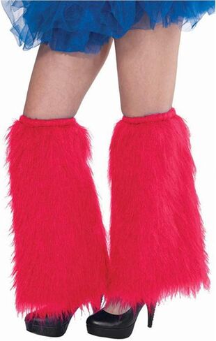 Amscan Party Perfect Team Spirit Furry Leg Warmers Accessory, Red, Faux Fur, Pack of 2 in Saudi Arabia