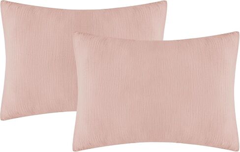 Organic Cotton Muslin Mini Pillowcases with Envelope Design,2 Pack Ultra Breathable Kids Toddler Pillowcases for Boys and Girls- 13 x 18 inches (Beige) in Saudi Arabia