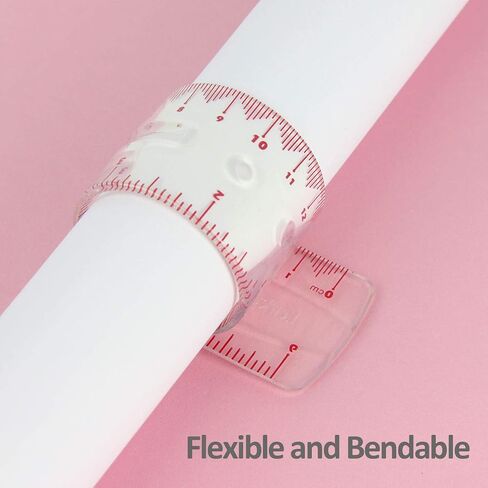 Soft Flexible Rulers 6-Inch, Flexible Protractor, 2 Flexible Triangle and 1 Flexible Wave, 5 in 1 Pack, School Supplies, Purple in Saudi Arabia