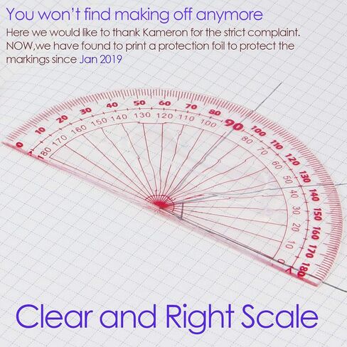 Soft Flexible Rulers 6-Inch, Flexible Protractor, 2 Flexible Triangle and 1 Flexible Wave, 5 in 1 Pack, School Supplies, Purple in Saudi Arabia