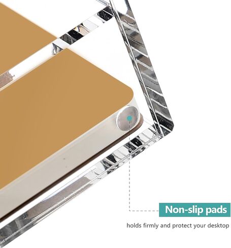 SANRUI أكريليك ملف منظم فارز، 2 مقصورات حامل بريد مكتبي عمودي شفاف للعداد، ملحقات مساحة العمل تخزين مستند ورق الرسائل للمكتب، المنزل، المدرسة in Kuwait