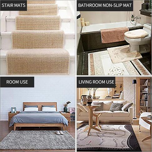 12 قطعة من شريط البساط الأسود المعيني، مقابض قابلة لإعادة الاستخدام وقابلة للغسل للسجاد، وسادات سجاد مزدوجة الجوانب غير قابلة للانزلاق للأرضيات الصلبة، سدادات سجاد لمنع الانزلاق ومنع تجاعيد السجاد in Kuwait