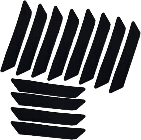 12 قطعة من شريط البساط الأسود المعيني، مقابض قابلة لإعادة الاستخدام وقابلة للغسل للسجاد، وسادات سجاد مزدوجة الجوانب غير قابلة للانزلاق للأرضيات الصلبة، سدادات سجاد لمنع الانزلاق ومنع تجاعيد السجاد in Kuwait