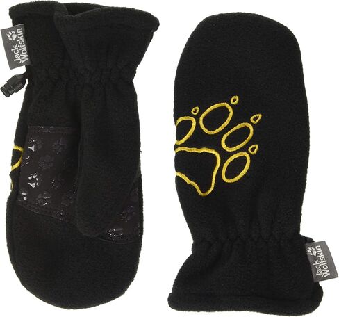 Jack Wolfskin Kids Fleece Mitten Kids, Black, 7-8Y in Saudi Arabia