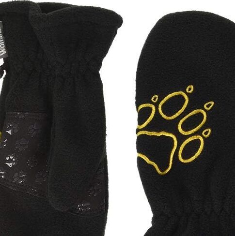 Jack Wolfskin Kids Fleece Mitten Kids, Black, 7-8Y in Saudi Arabia