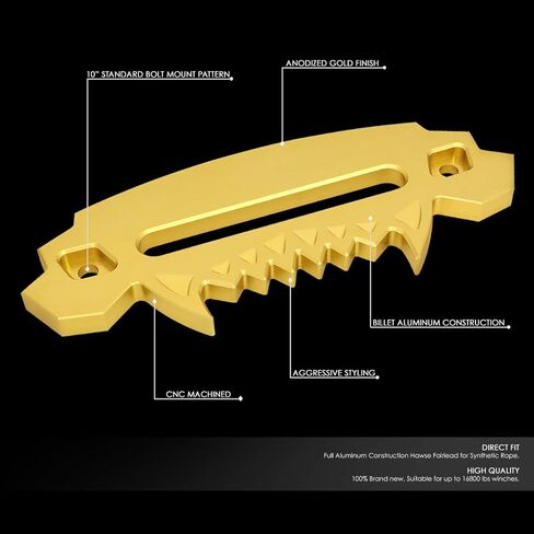 DNA Motoring HITCH-ALU-003-SL 10 بوصة من الألومنيوم Hawse Fairlead لدليل الرصاص لحبل الرافعة الاصطناعية، فضي in Kuwait