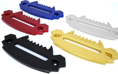 DNA Motoring HITCH-ALU-003-SL 10 بوصة من الألومنيوم Hawse Fairlead لدليل الرصاص لحبل الرافعة الاصطناعية، فضي in Kuwait