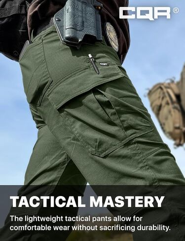 CQR Women's Flex Stretch Tactical Pants, Water Resistant Ripstop Work Pants, Outdoor Hiking Cargo Pants with Pockets in Saudi Arabia