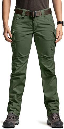 CQR Women's Flex Stretch Tactical Pants, Water Resistant Ripstop Work Pants, Outdoor Hiking Cargo Pants with Pockets in Saudi Arabia