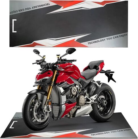 Motorcycle Mat,Garage Floor Mat and Premium Absorbent Oil Pad, Protects Garage Floor from Spills, Drips, Splashes and Stains,Reusable,Washable Rubber Parking Mats (Style 13, 24 x 78 in) in Saudi Arabia