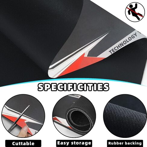 Motorcycle Mat,Garage Floor Mat and Premium Absorbent Oil Pad, Protects Garage Floor from Spills, Drips, Splashes and Stains,Reusable,Washable Rubber Parking Mats (Style 13, 24 x 78 in) in Saudi Arabia