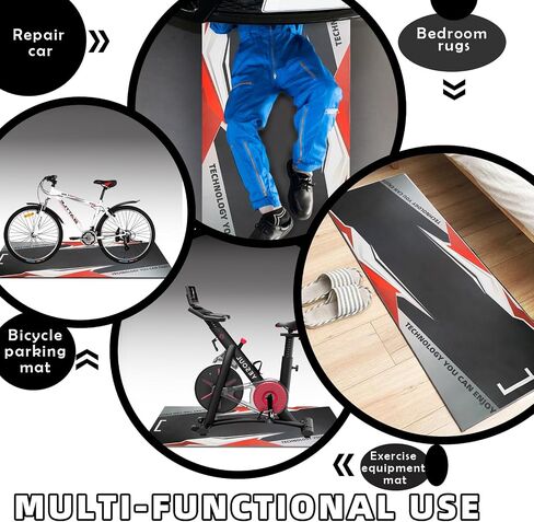 Motorcycle Mat,Garage Floor Mat and Premium Absorbent Oil Pad, Protects Garage Floor from Spills, Drips, Splashes and Stains,Reusable,Washable Rubber Parking Mats (Style 13, 24 x 78 in) in Saudi Arabia