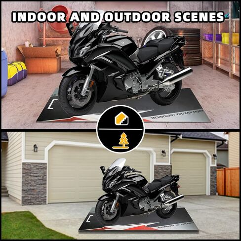 Motorcycle Mat,Garage Floor Mat and Premium Absorbent Oil Pad, Protects Garage Floor from Spills, Drips, Splashes and Stains,Reusable,Washable Rubber Parking Mats (Style 13, 24 x 78 in) in Saudi Arabia