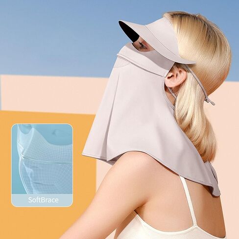 Sun Protection Face Mask, Ice Silk Neck Gaiter, Face Cover, Sun Protection Cap with Earloop for Outdoor Activities in Saudi Arabia