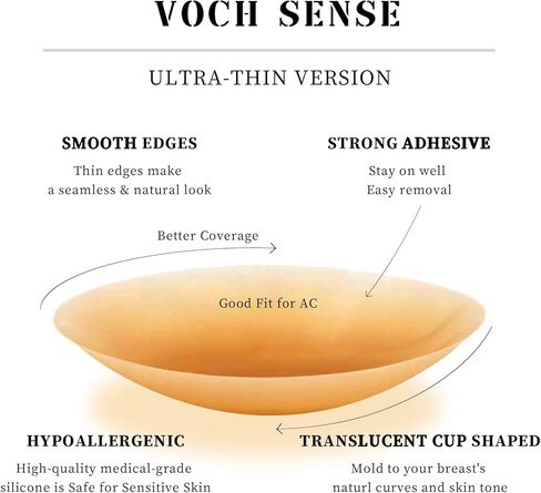 أغطية حلمات فاخرة من VOCH GALA - فطائر حلمات سيليكون لاصقة بدون خياطة للنساء قابلة لإعادة الاستخدام، بتلات الثدي in Kuwait