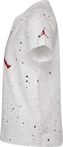 تي شيرت مطبوع عليه AOP Splatter من Jordan للأولاد (للأطفال الصغار) أبيض/أبيض/أسود 6 (طفل صغير) in Kuwait