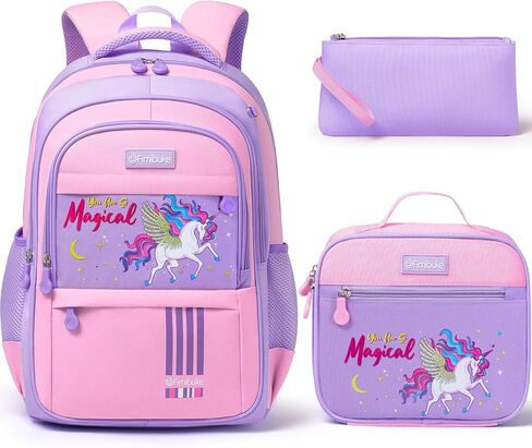 Fimibuke Kids Backpack for School Boys - 3 PCS Waterproof Teen Boy Backpack with Lunch Box & Pencil Pouch Set, School Bag Bookbag Daypack for Kindergarten Elementary Middle School, Age 5+(Dinosaur) in Saudi Arabia