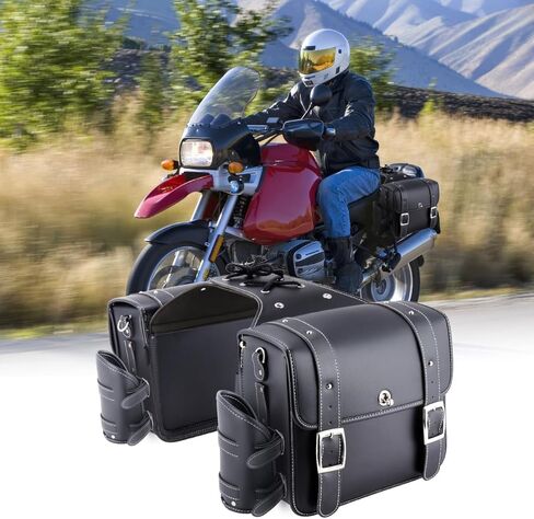 حقائب سرج للدراجات النارية، حقائب سرج مع حامل أكواب لـ Sportster Softail Dyna Road King (زوج واحد) in Kuwait