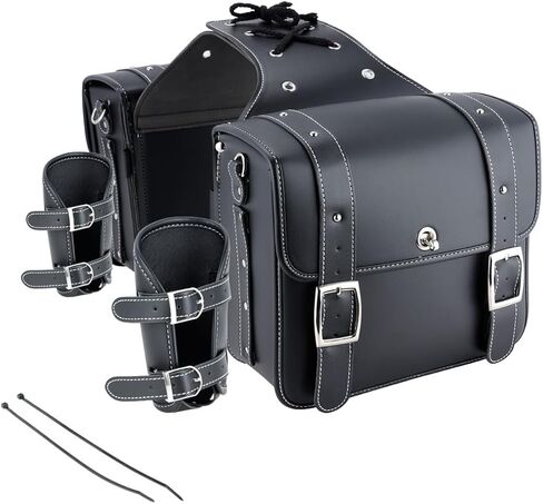 حقائب سرج للدراجات النارية، حقائب سرج مع حامل أكواب لـ Sportster Softail Dyna Road King (زوج واحد) in Kuwait