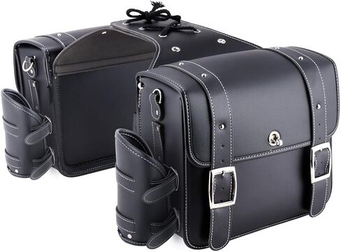 حقائب سرج للدراجات النارية، حقائب سرج مع حامل أكواب لـ Sportster Softail Dyna Road King (زوج واحد) in Kuwait