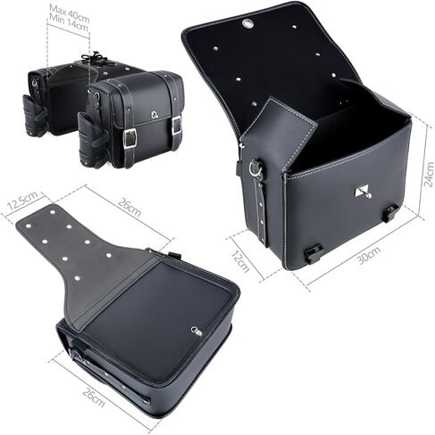 حقائب سرج للدراجات النارية، حقائب سرج مع حامل أكواب لـ Sportster Softail Dyna Road King (زوج واحد) in Kuwait