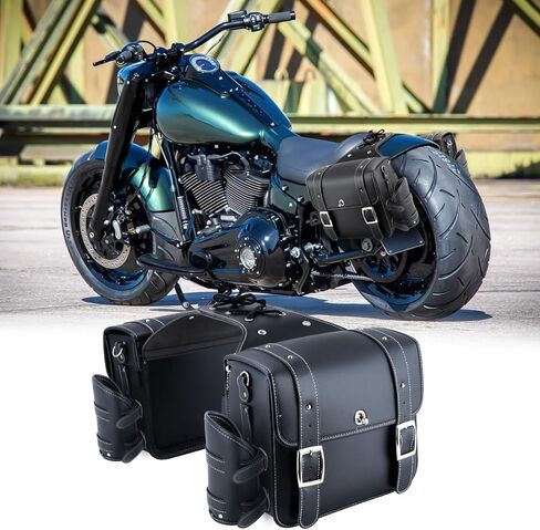 حقائب سرج للدراجات النارية، حقائب سرج مع حامل أكواب لـ Sportster Softail Dyna Road King (زوج واحد) in Kuwait