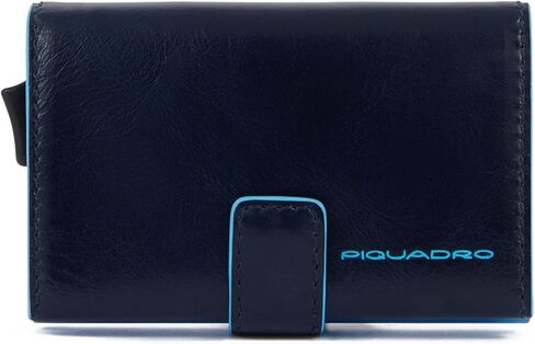 PIQUADRO Single Metal and Leather Credit Card Holder in Saudi Arabia
