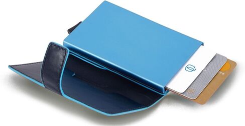 PIQUADRO Single Metal and Leather Credit Card Holder in Saudi Arabia