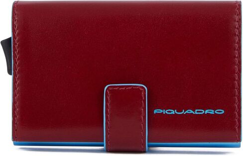 PIQUADRO Single Metal and Leather Credit Card Holder in Saudi Arabia