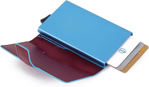 PIQUADRO Single Metal and Leather Credit Card Holder in Saudi Arabia