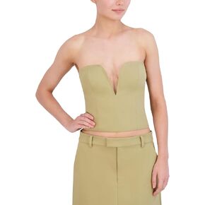 مشد علوي بدون حمالات برقبة على شكل قلب للنساء من BCBGMAXAZRIA