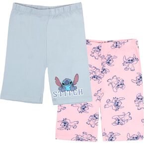 Disney Lilo and Stitch Girls 2-Pack Shorts Set - Lilo & Stitch Biker Shorts Bundle Set for Girls