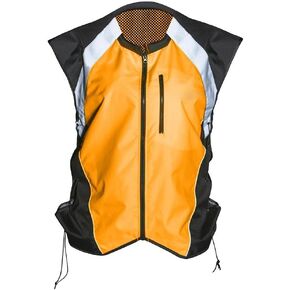 Badass Moto Hi Vis Vest Reflective Motorcycle Vests For Men - Orange Safety Vest With Pockets, Motorcycle Safety Gear Jacket Hunting Vest High Visibility Vest Running, Motorcycle Reflective Vest - 3XL