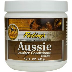Fiebing's Aussie Leather Conditioner (14 oz) - Contains Beeswax to Withstand Hot Conditions - Preserve, Moisturize, Strengthen, Waterproof All Leathercraft, Car, Couch, Furniture, Purses, Boot, Shoe