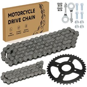 420 Chain + Mini Bike Rear Sprocket 40mm Bore for Coleman CT200U CT200U-EX BT200X Baja Massimo TrailMaster MB200 Predator 212cc 196cc 200cc 6.5hp Powersports Parts W/ 90 Links and 42 Links