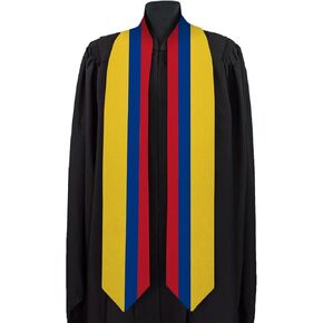 Colombia Graduation Sash National Flag Graduation Sash/Stole International Study Abroad Adult Unisex Country Flag Graduation Sash (Colombia)