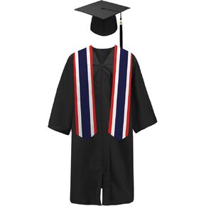Thailand Flag Graduation Sash/Stole/Scarf 180X13CM Double Sided for Study Aboard International Students Graduation Decoration Item Gift