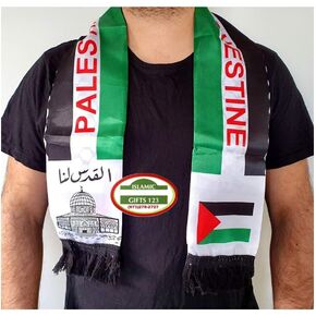 Palestine Flag Scarf Palestine Jerusalem Arab Shemagh AL-AQSA FREE GAZA Palestine wedding gift Ramadan Gifts