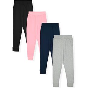 Studio 3 Little Big Girls’ Sweatpants – 4 Pack Active Fleece Jogger Pants