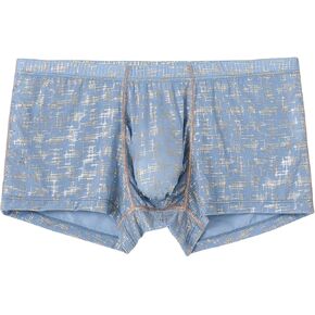 Men's Elephant Trunk Boxer Briefs Bulge Enhancing Pouch Foil Stamping Print Underwears