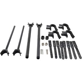 Upgraded version UTV overhead gun rack, roof mounted gun rack and bow rack with roll bar depth of 21" - 28" (front to rear) Premium 7075 aircraft aluminum,compatible with Polaris Ranger, Kawasaki Mule