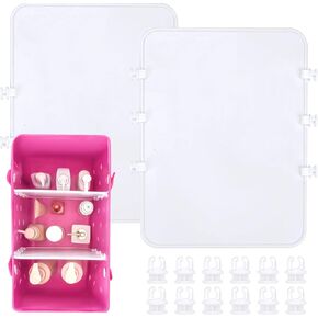 2pack Divider Tray Compatible with Bogg Bag for Original XL as Divider and Snack Tray, Bogg Bag Accessories Divide Space Suitable for Bogg Bag Organizer Inserts with 12 Plastic Clips (White)