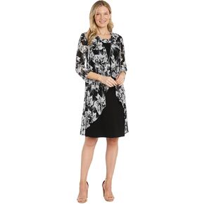 R&M Richards Womens Plus Knit 2PC Dress Suit